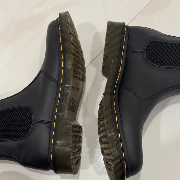 Dr. Martens Black Chelsea Boots with Yellow Stitching - Picture 3 of 5